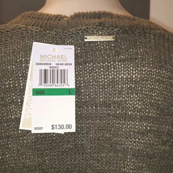Michael Kors safari green sweater size various NWT - Picture 6 of 8